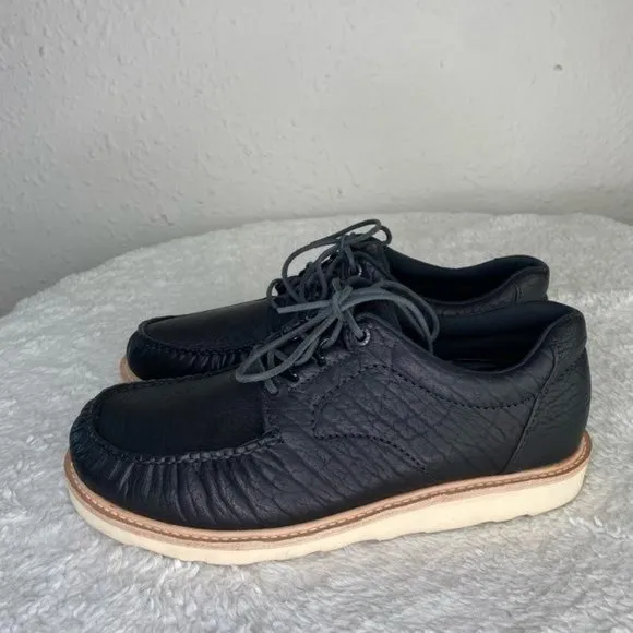 SAS San Antonio Shoemaker walkaround Lace shoe leather Made USA Black size 9.5W