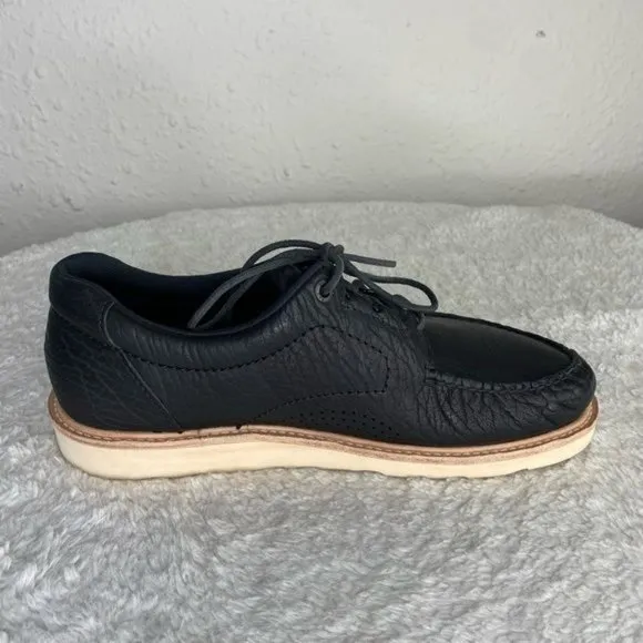 SAS San Antonio Shoemaker walkaround Lace shoe leather Made USA Black size 9.5W