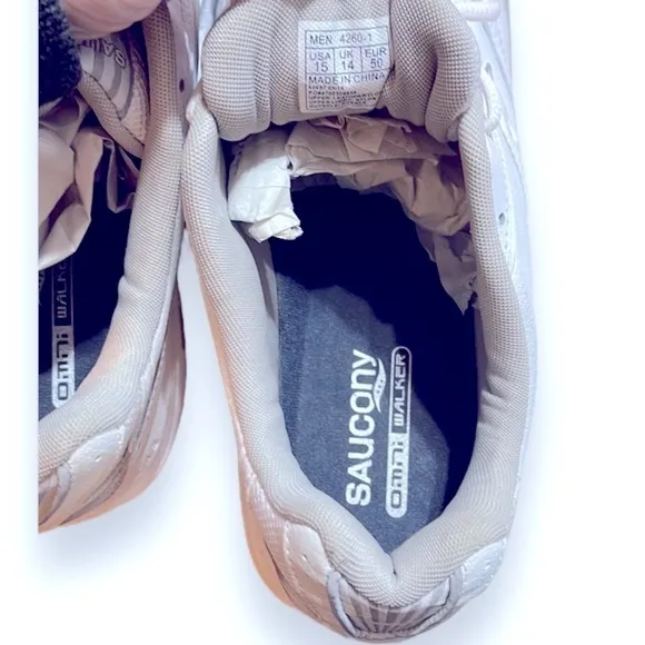 Saucony Grid Omni Walker White Shoes Men’s Size 15, XT 900, Brand New!