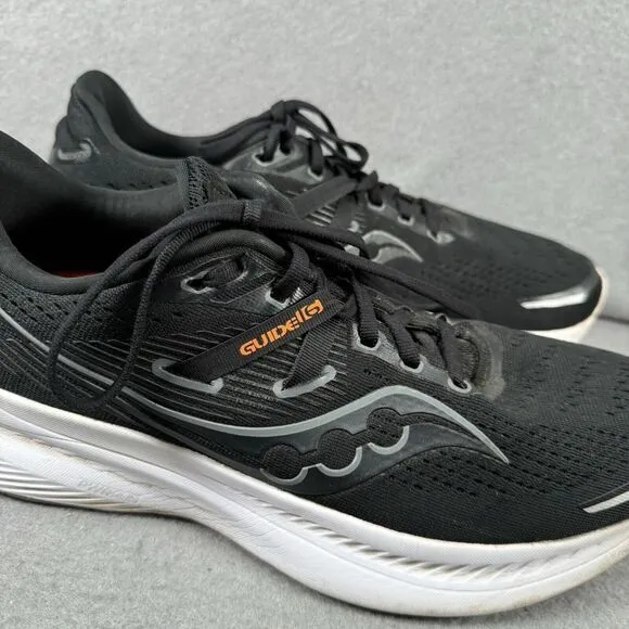 Saucony Guide 16 Running Shoes Mens Size 10 Black Sneakers Cushioned s20810-05