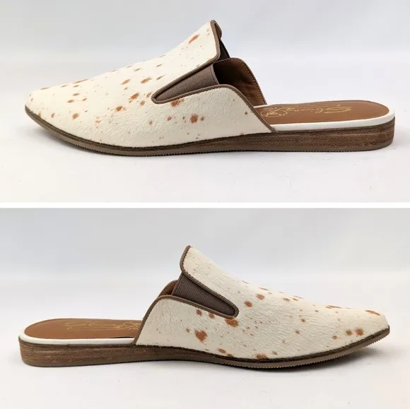 Sbicca Frankie Calf Hair Leather Mules Slides Western Cowgirl Ranch size 11 NWOT