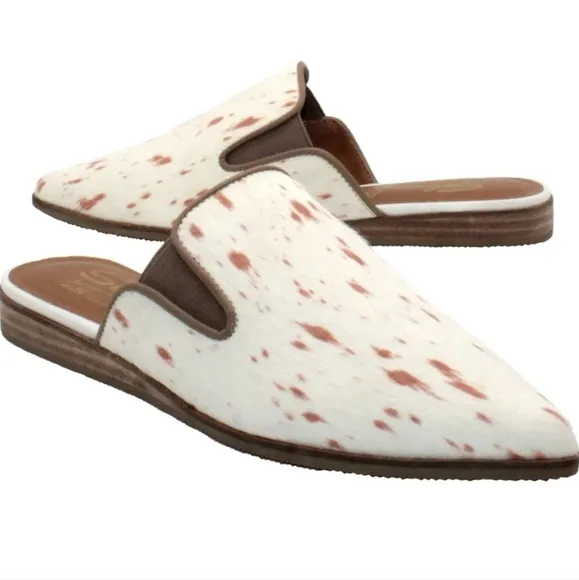 Sbicca Frankie Calf Hair Leather Mules Slides Western Cowgirl Ranch size 11 NWOT