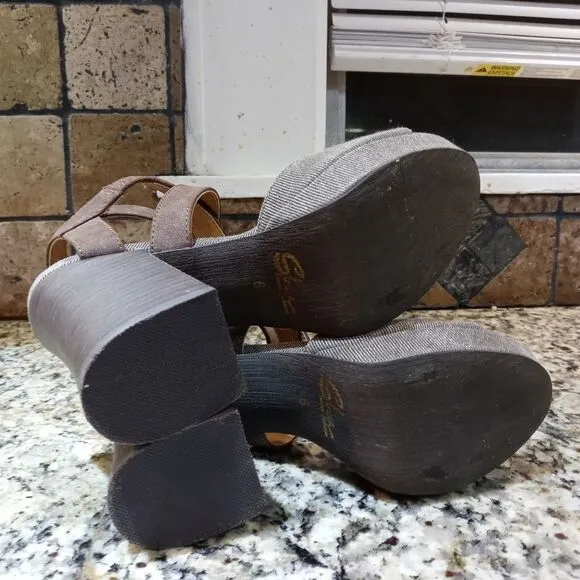 Sbicca Gear Brown Platform Heels