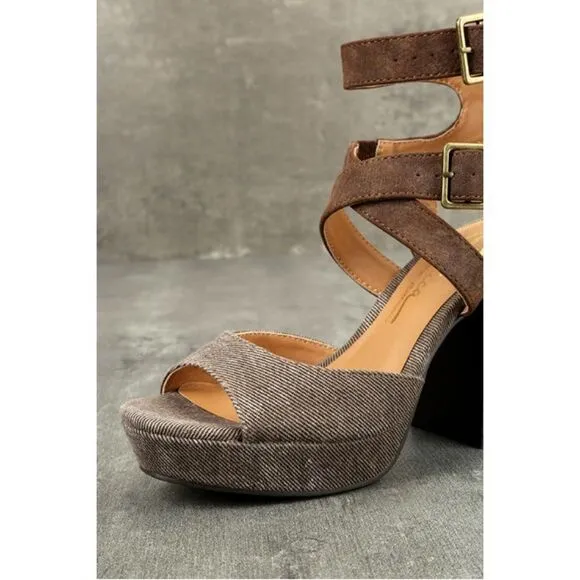 Sbicca Gear Brown Platform Heels