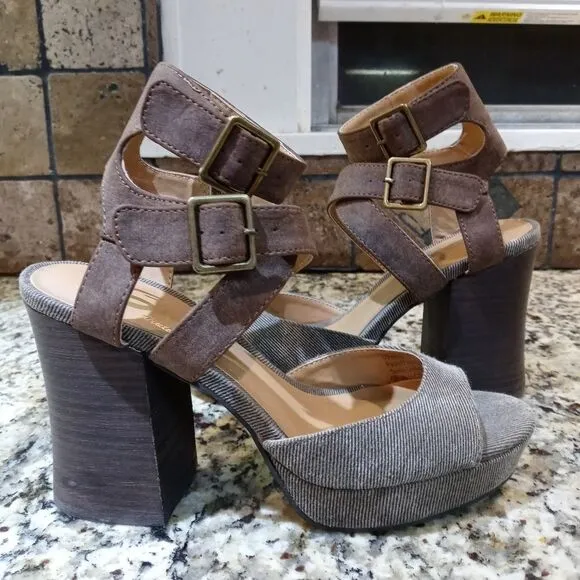 Sbicca Gear Brown Platform Heels