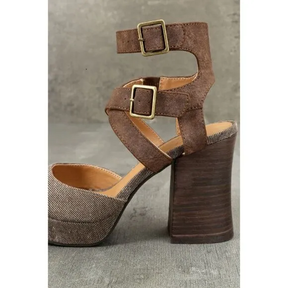 Sbicca Gear Brown Platform Heels