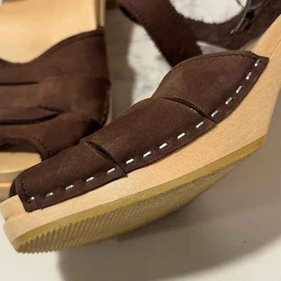 Scandic Footwear - Portsmouth Peep Toe Sandals - Brown Leather