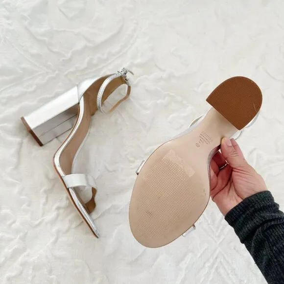 Schutz Cadey Lee Metallic Heels Size 10 New
