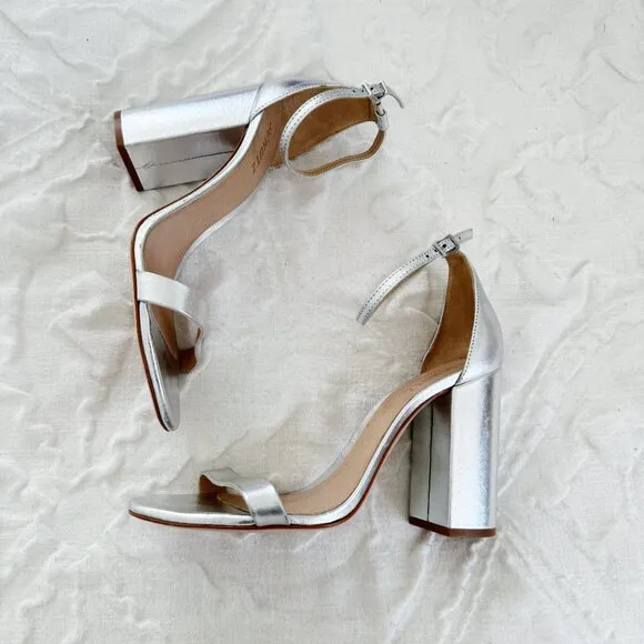 Schutz Cadey Lee Metallic Heels Size 10 New