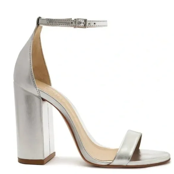 Schutz Cadey Lee Metallic Heels Size 10 New