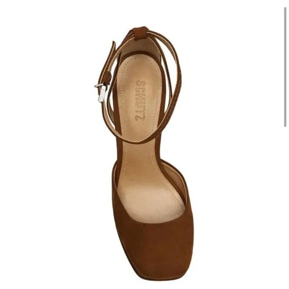 Schutz Luan Pump Platform Heels Bear Brown
