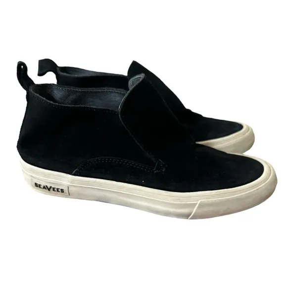 SeaVees Huntington Midi Sneaker Slip On Bootie Black Suede Size 8