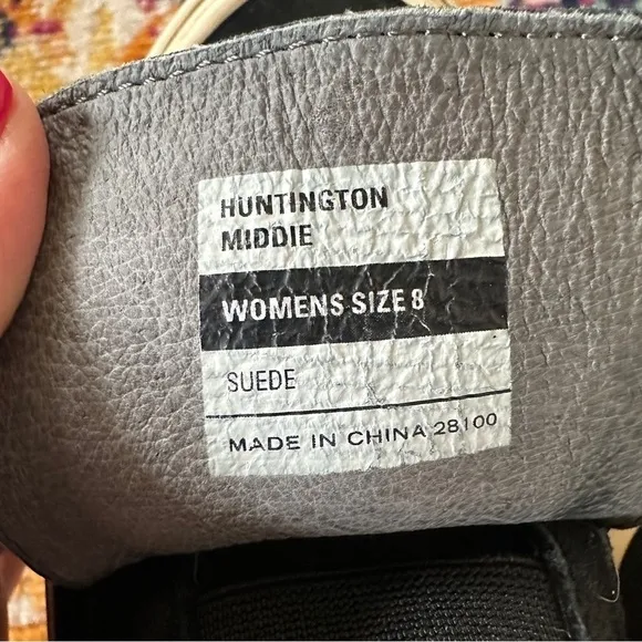 SeaVees Huntington Midi Sneaker Slip On Bootie Black Suede Size 8