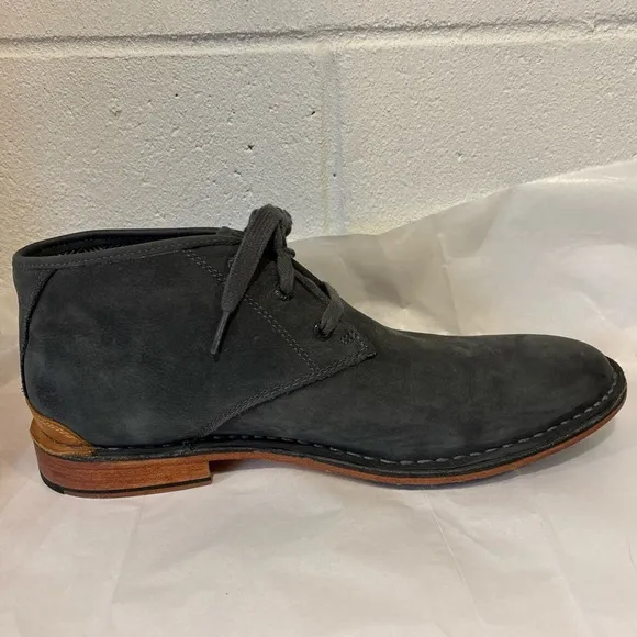 Sebago men’s Grey Nubuck leather oxfords lace up