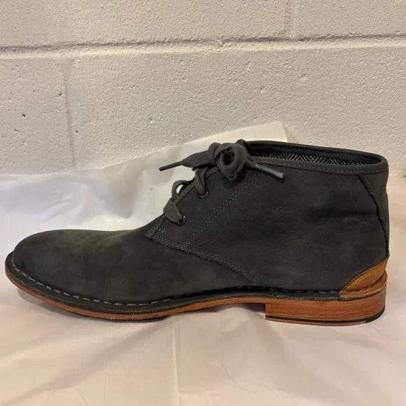 Sebago men’s Grey Nubuck leather oxfords lace up