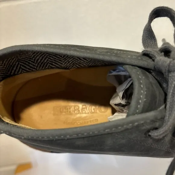 Sebago men’s Grey Nubuck leather oxfords lace up