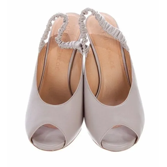 See by Chloe Lavender Peep Toe Heels 40