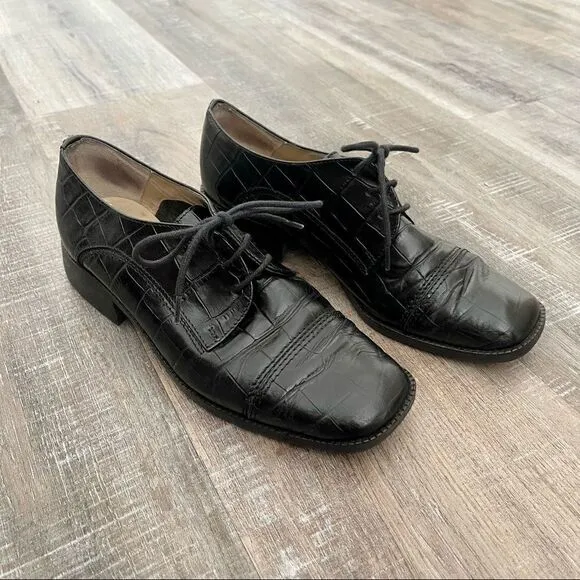 SESTO MEUCCI black alligator oxfords