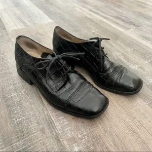 SESTO MEUCCI black alligator oxfords