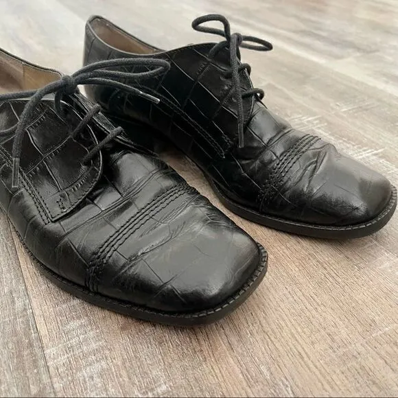 SESTO MEUCCI black alligator oxfords