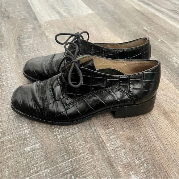 SESTO MEUCCI black alligator oxfords