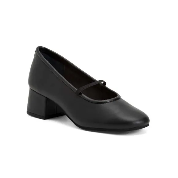 SEYCHELLES Black Leather Leather Dusk To Dawn Low Heels