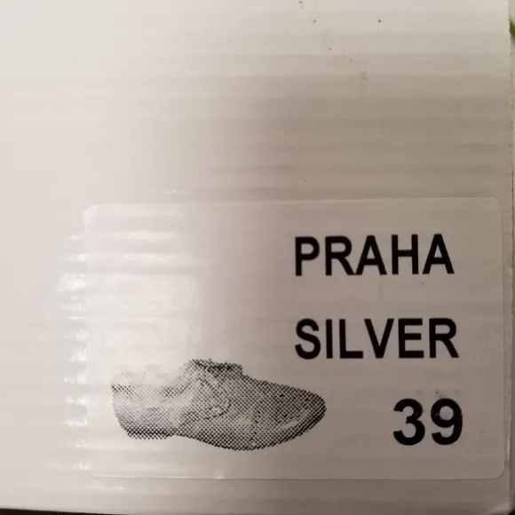 Sheridan Mia Praha Silver Leather Tie Oxfords 39
