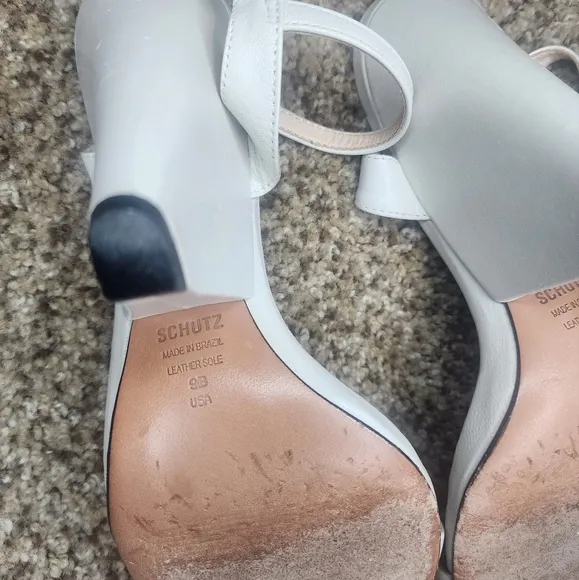 Shutz off white heels size 9