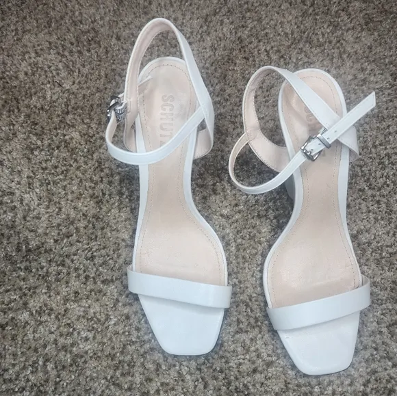 Shutz off white heels size 9