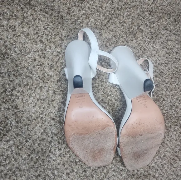 Shutz off white heels size 9