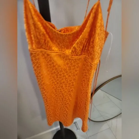 Significant Other Orange Slip Sleeveless Mini Dress Size 6