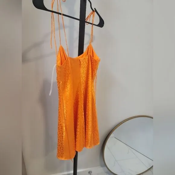 Significant Other Orange Slip Sleeveless Mini Dress Size 6