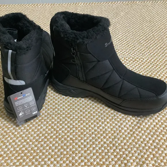SILENTCARE Men's Snow Boots, Waterproof , Anti-Slip Lightweight Ankle . Sz 11.5