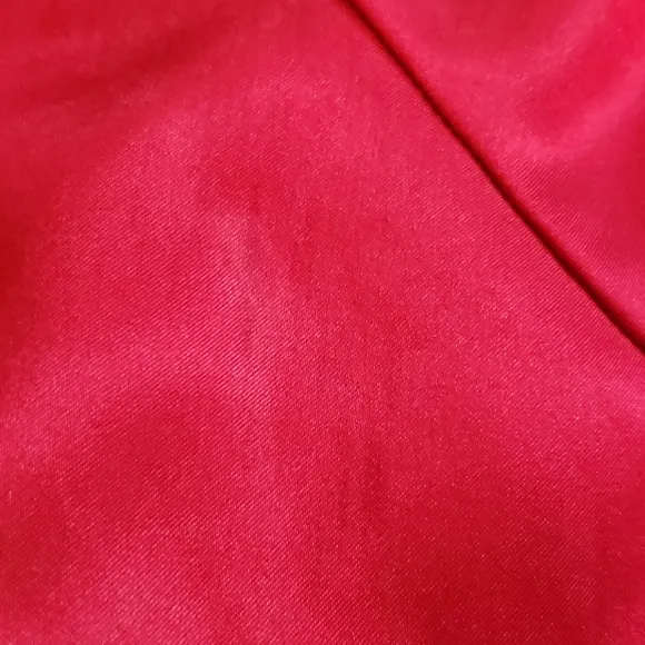 Silky Satin Red Lingerie Slip Empire Waist Sweetheart Dress Chemise Nightgown