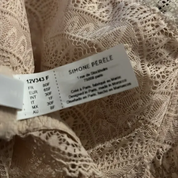 Simone Perele Paris Karma Triangle 3D Demi Bra 30F NWT