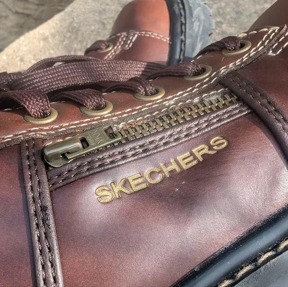 Skechers 90s Y2K Leather Chunky Heel Lug Sole Lace-up Oxford Vintage Shoes
