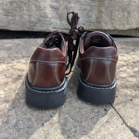 Skechers 90s Y2K Leather Chunky Heel Lug Sole Lace-up Oxford Vintage Shoes