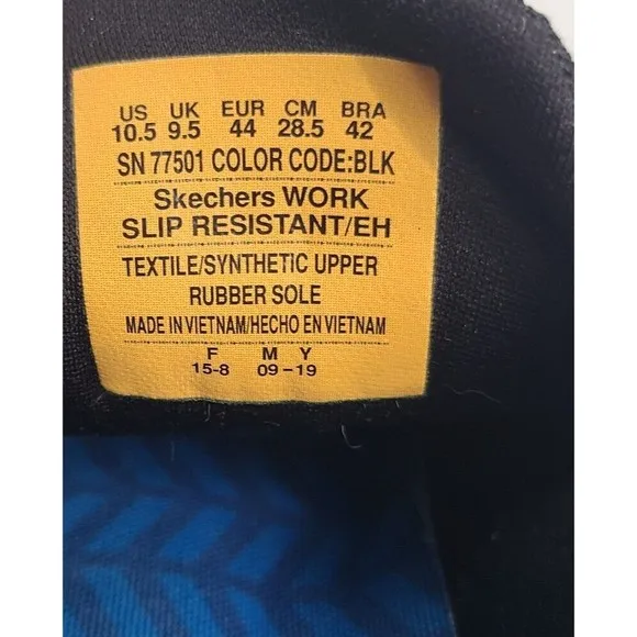 Skechers, Cessnock SR- Colleton Slip Resistant Work Shoe size 10.5 SN: 77501‎