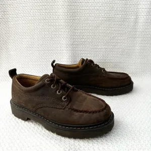 Skechers Classic Vintage Y2K Brown Nubuck Leather Lug Sole Lace Up Oxfords 8