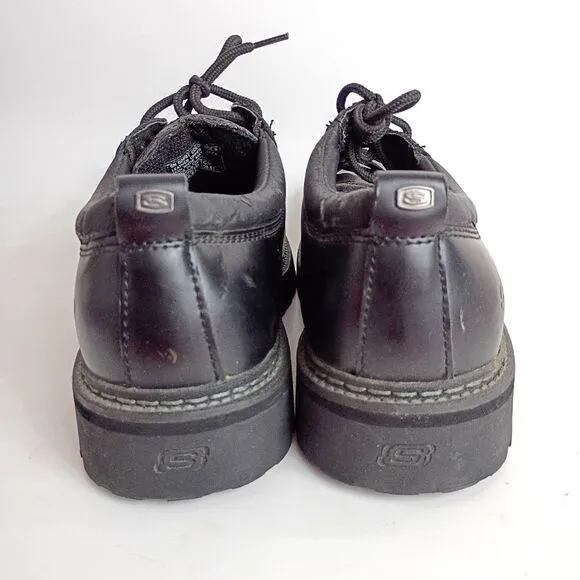 Skechers Cottonwood Cantix Lug Sole Oxford Black Leather Men's 10.5 Grunge Y2K