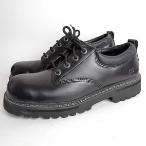 Skechers Cottonwood Cantix Lug Sole Oxford Black Leather Men's 10.5 Grunge Y2K