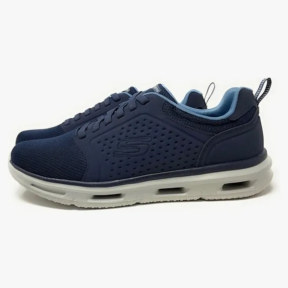 Skechers Glide-Lite Men's Classic Shoes Fit With Memory Foam (Navy, Medium 9)