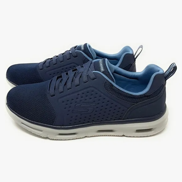 Skechers Glide-Lite Men's Classic Shoes Fit With Memory Foam (Navy, Medium 9)