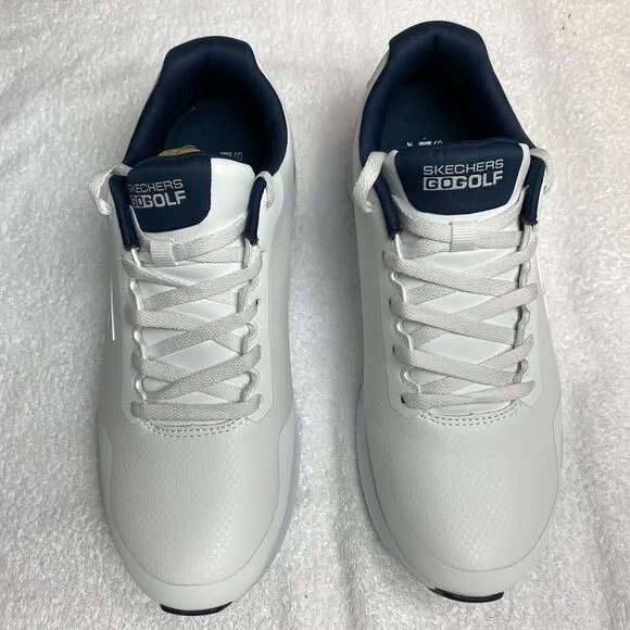 Skechers Go Golf Max 2 Golf Shoes Mens 8.5 White Navy Waterproof NIB