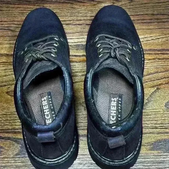 Skechers Mens Alley Cat Leather Brown Y2K Casual Oxfords Size 10.5 (7111)