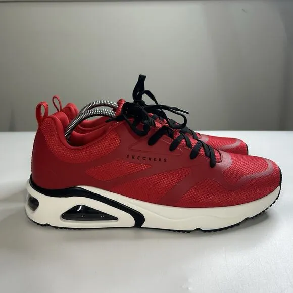 Skechers Tres Air Men's Size 12 Memory Foam Red Athletic Comfort Shoes