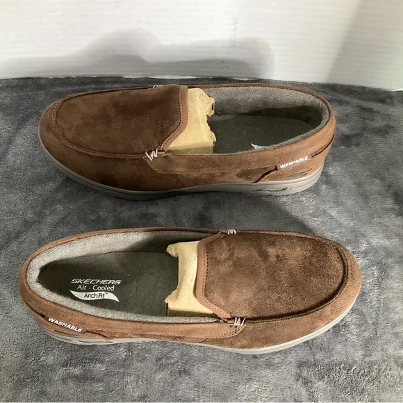 Skechers USA Slip Ins Air-Cooled Memory Foam Insole &amp; Yoga Mat Arch US Size 11