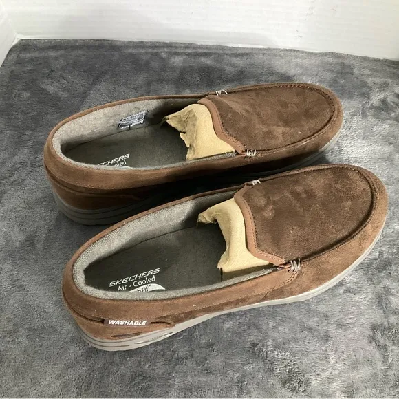 Skechers USA Slip Ins Air-Cooled Memory Foam Insole &amp; Yoga Mat Arch US Size 11