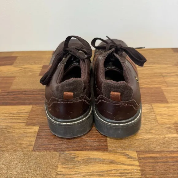 Skechers Womens Oxfords 11 Brown Leather Lug Lace Chunky Platform Bowling Y2K