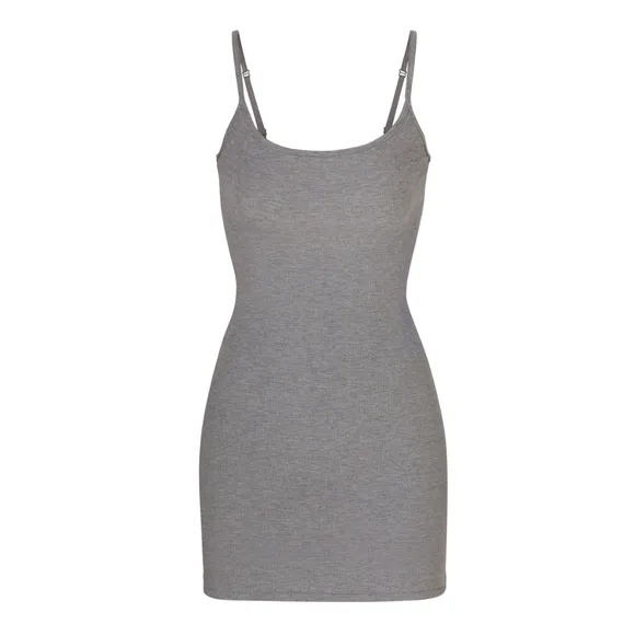SKIMS SOFT LOUNGESLIP DRESS NWOT XS Heather Gray